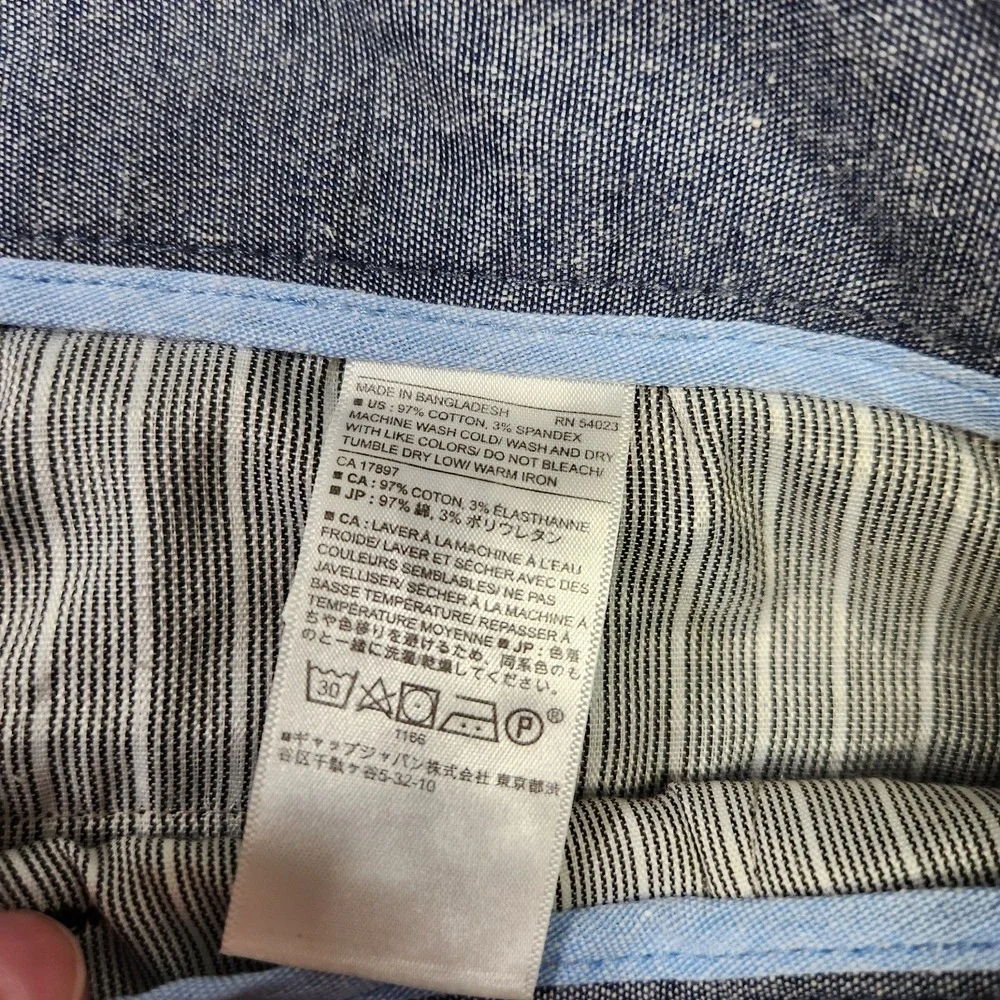 Banana Republic Pants Men 34x32‎ Aiden Chino Straight Leg Fit Cotton Black Lived